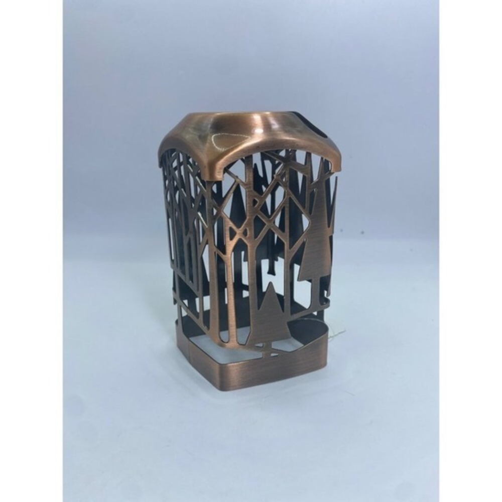 Bath & Body Works Soap Holder Sleeve Fall Winter Trees Copper Bronze Tone